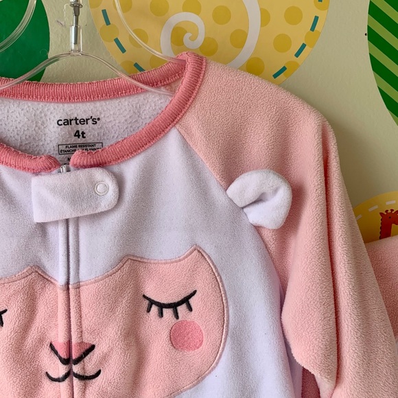 Carter’s Lamb Footies 3 Pairs Sz 4T VGUC - Picture 2 of 3